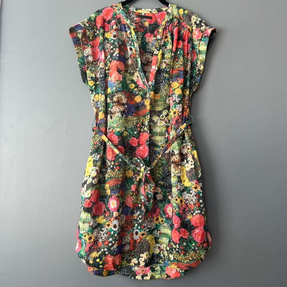 Mother The Slow Ride Shirt Dress in Pretty As A Picture Floral Print - Picture 7 of 13